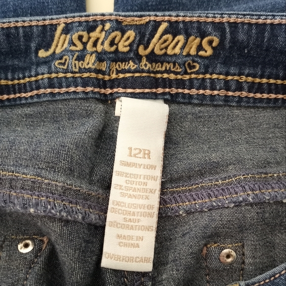 Girl's Justice Simply Low Skinny Jeans Jeggings Size 12R - Picture 10 of 11